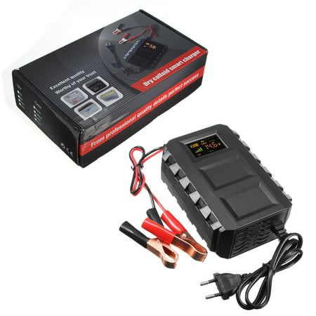 12V 20A LCD Intelligent Automobile Car Battery Charger Jump Starter For Car Van Motorcycle US Overheat