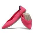 thumbnail image 2 of Zhabtuc Women's Knit Flats, Pointed Toe Breathable Knit Ballet Flats Shoes Hot Pink Size 9, 2 of 6