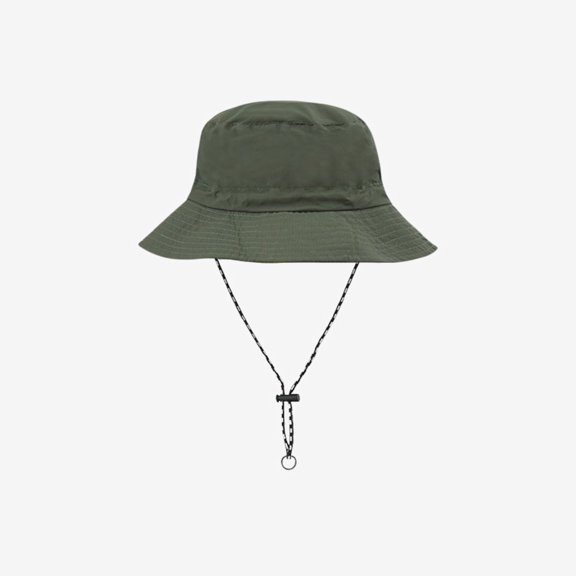 Ticikt Waterproof Bucket Hat, Outdoor Sun Hat with Adjustable Chin Strap for Hiking,Army Green