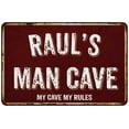 thumbnail image 1 of RAUL'S Man Cave Red Grunge Sign 16 x 24 Matte Finish Metal Sign 116240003104, 1 of 1