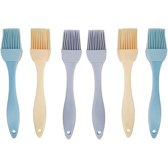 6 Pcs Silicone Basting Brush - Pastry Brushes for Cooking, Baking, BBQ Grilling, Sauce Brushing