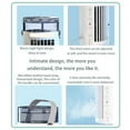 thumbnail image 3 of 10.23 Inch 4 In 1 Portable Air Conditioner Fan Evaporative Cooler With 7 Color Lights 3 Wind Levels Quiet For Desk Home Office, 3 of 9