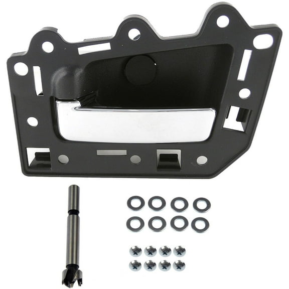 Dorman 82160 Rear Driver Side Interior Door Handle for Specific Jeep Models, Chrome Lever; Black Housing