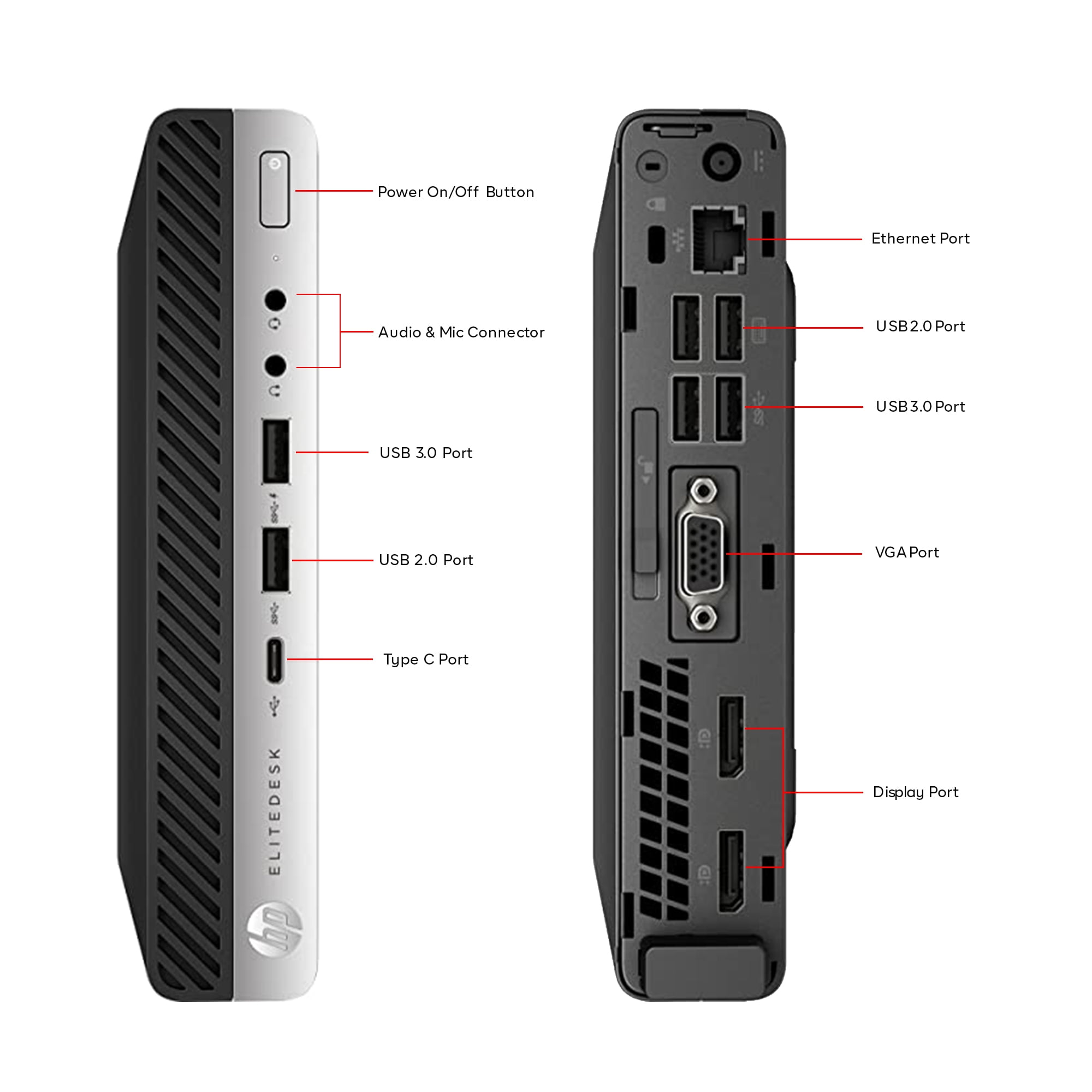 マイクロPC HP EliteDesk 800 G3 i7-6700T 16GB HP EliteDesk 800 G3 Mini Business Desktop (Intel Quad-Core
