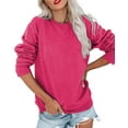 thumbnail image 3 of MOSHU Casual Womens Sweatshirts Crewneck Long Sleeve Tops Oversized Pullover Sweatshirt for Women, 3 of 10