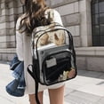 thumbnail image 6 of PVC Transparent Backpacks Clear Backpack for Travel and Outings Various Poses Chickens Pattern, 6 of 7