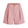 thumbnail image 5 of Seductiva Pink Clothing Women's Casual Shorts Womens Summer High Waist Shorts Zippered Wrap Hem Wide Leg Shorts Relaxed Fit Casual, 5 of 6