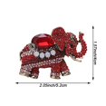 thumbnail image 2 of Wiywef Women Elephant Brooche Crystal Animal Badgee Lapel Pin Dress Accessories Alloy Clothe Decoration Luxury Jewelry Gifts, 2 of 7
