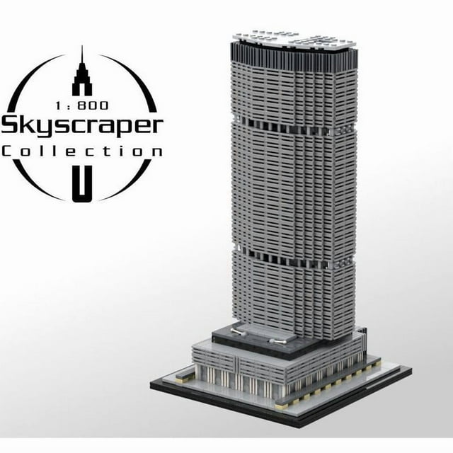 Modular MetLife Buildings Blocks Pan Am Building MOC-151260 Bricks Toys 1:800 Scale 1846pcs