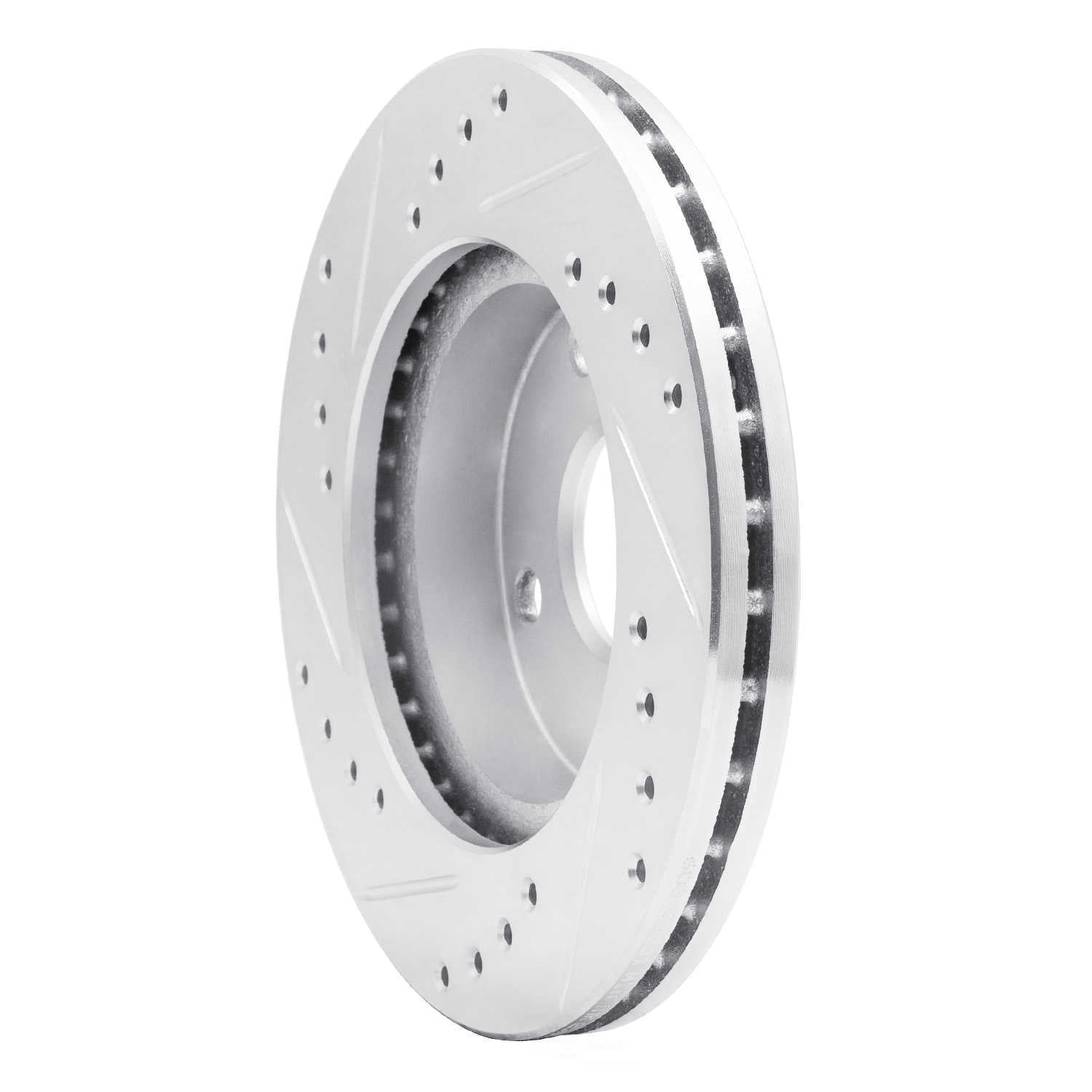 Dynamic Friction Company 631-54001R DFC Brake Rotor - Drilled And Slotted - Silver