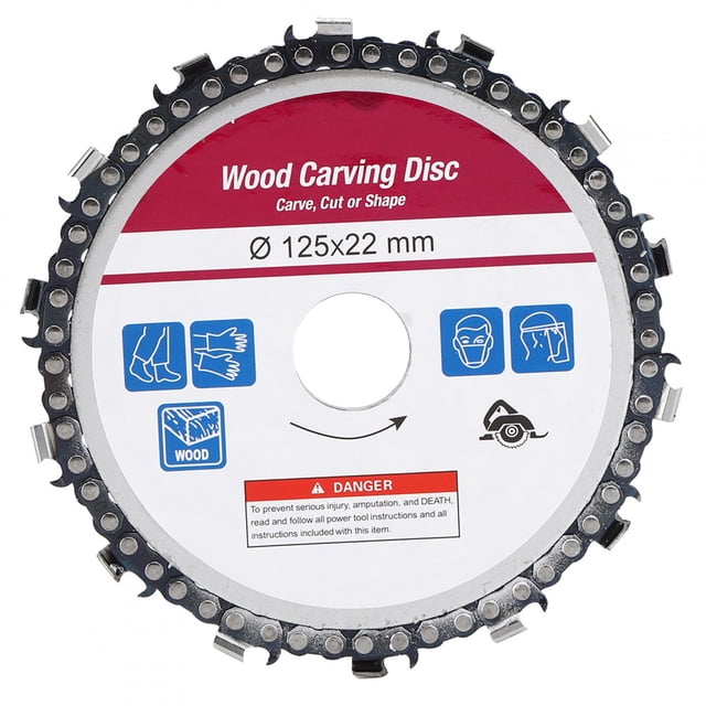 Disco de Sierra de cadena ANGGREK para Tallar madera Corte Y grabado 125 x 22 mm