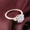 thumbnail image 2 of solitaire jewels 3.00CT Round Moissanite 3 Stone Engagement Ring For Women, 10K Rose Gold, 2 of 8