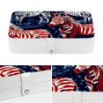thumbnail image 4 of American Flag Elegant PU Leather Portable Organizer Box with Removable Compartment - Earring Holder, Decorative Box, Jewelry Box, 4 of 6