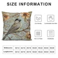 thumbnail image 6 of Nawypu Throw Pillow Covers Retro Flower Bird Vintage Print Cushion Cover Soft Pillow Cases for Home Sofa Bed Chair Car Office Decorative 2 pcs White, 6 of 6