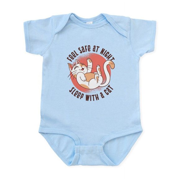 CafePress - Sleep With A Cat Body Suit - Baby Light Bodysuit, Size Newborn - 24 Months
