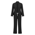 thumbnail image 2 of NMMUED Suits for Women Womens Suits 2 Piece Set Business Blazer and Pants Set Women Matching Sets Women Clothing Business Casual Outfits for Women, Black M, 2 of 6