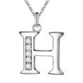 thumbnail image 2 of Eosunjian Initial Necklace 26 Letters Rhinestones Unisex Exquisite Electroplated Necklace for Mothers Day Style H, 2 of 13