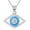 D-Blue Opal, variant on Evil Eye Pendant Necklace 925 Sterling Silver Greek Protection Jewelry for Women