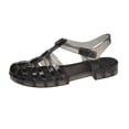 thumbnail image 2 of OOOUM Closed Toe Flat Jelly Sandals For Women Adjustable Ankle Strap Cutout Sandals Summer Outdoor Walking Shoes Black US:8, 2 of 8