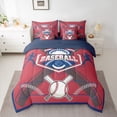 thumbnail image 3 of Erosebridal Baseball 7 Pieces Bedding Set Sports Twin Comforter Set with Sheets Ball Game Decor Baseball Team Bed in a Bag Bed Set Sports,Philadelphia, 3 of 5
