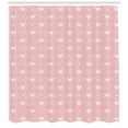 thumbnail image 3 of Ambesonne Pink Polka Dots Shower Curtain, Heart Speckles Love, 69"Wx84"L, Eggshell and Rose, 3 of 3