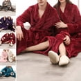thumbnail image 3 of Lubelski Women Winter Soft Thick Warm Long Bath Robe Home Gown Sleepwear, 3 of 6