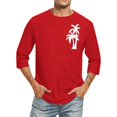 thumbnail image 4 of Birdeem Chemises pour Hommes Imprimé Col Rond Mode Décontractée Manches Courtes Blouses, 4 of 9