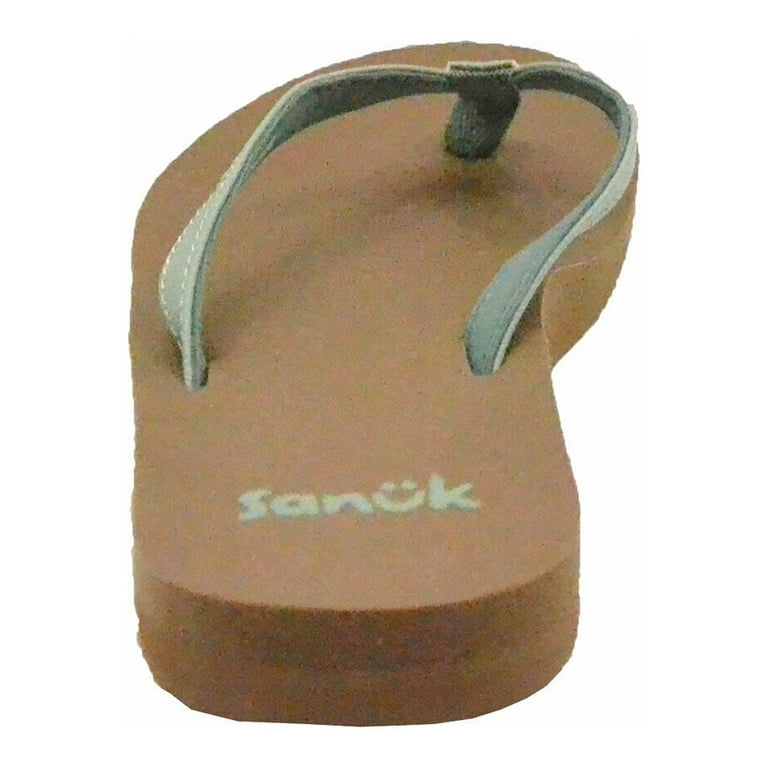 Women's Sanuk Yoga Joy Flip Flop Sandal SWS10275 Burnt Coral/Tan