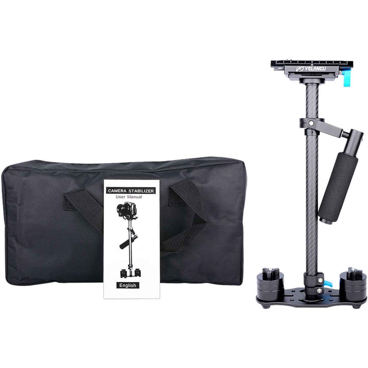 YELANGU S60T Carbon Fiber Handheld DSLR Camera Stabilizer, Black
