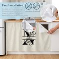 thumbnail image 5 of Letter N Cabinet Curtain 32"Wx55"L, Dustproof Pantry Door Curtain with Self Adhesive Tape, Monogram Words Tall Storage Cover Privacy Drape for Bathroom Kitchen Laundry Room, 5 of 9