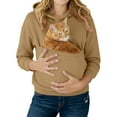 thumbnail image 2 of Stralyhd Cat Dog Pouch Hoodie for Women Oversized Dog Pouch Sweatshirts Sharpa Warm Pet Care Hoodie Hooded Pet Carrier Pullover Brown XXXL, 2 of 5