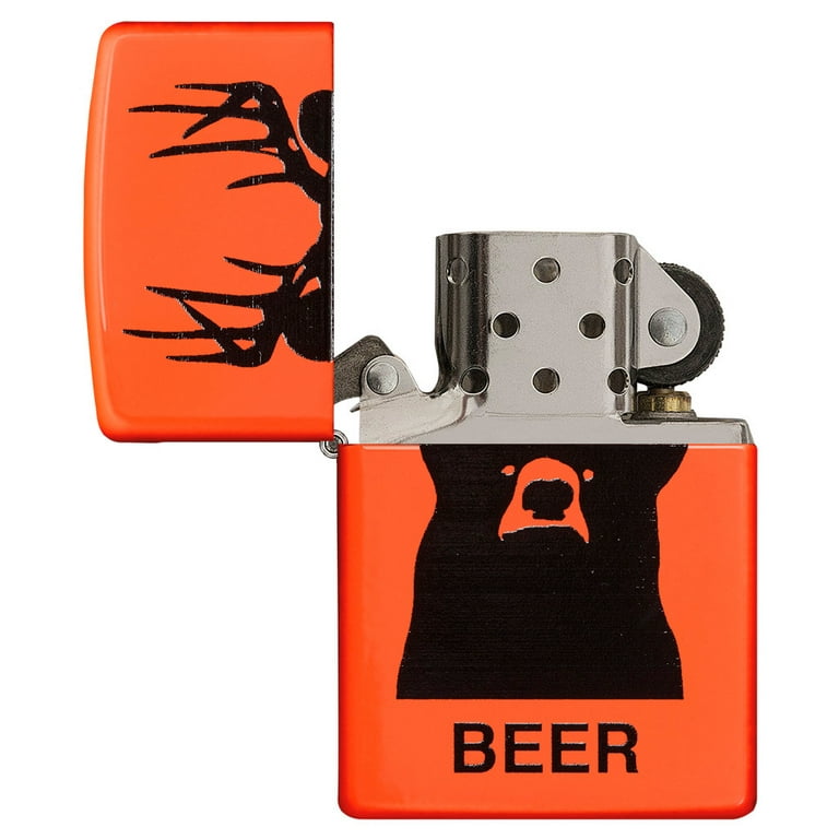 Zippo Orange Matte Beer Bear Windproof Pocket Lighter - Walmart.com