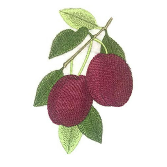 Fruits[ Plums ] Embroidered Iron on/Sew Patch [5.5"x"3.69"]