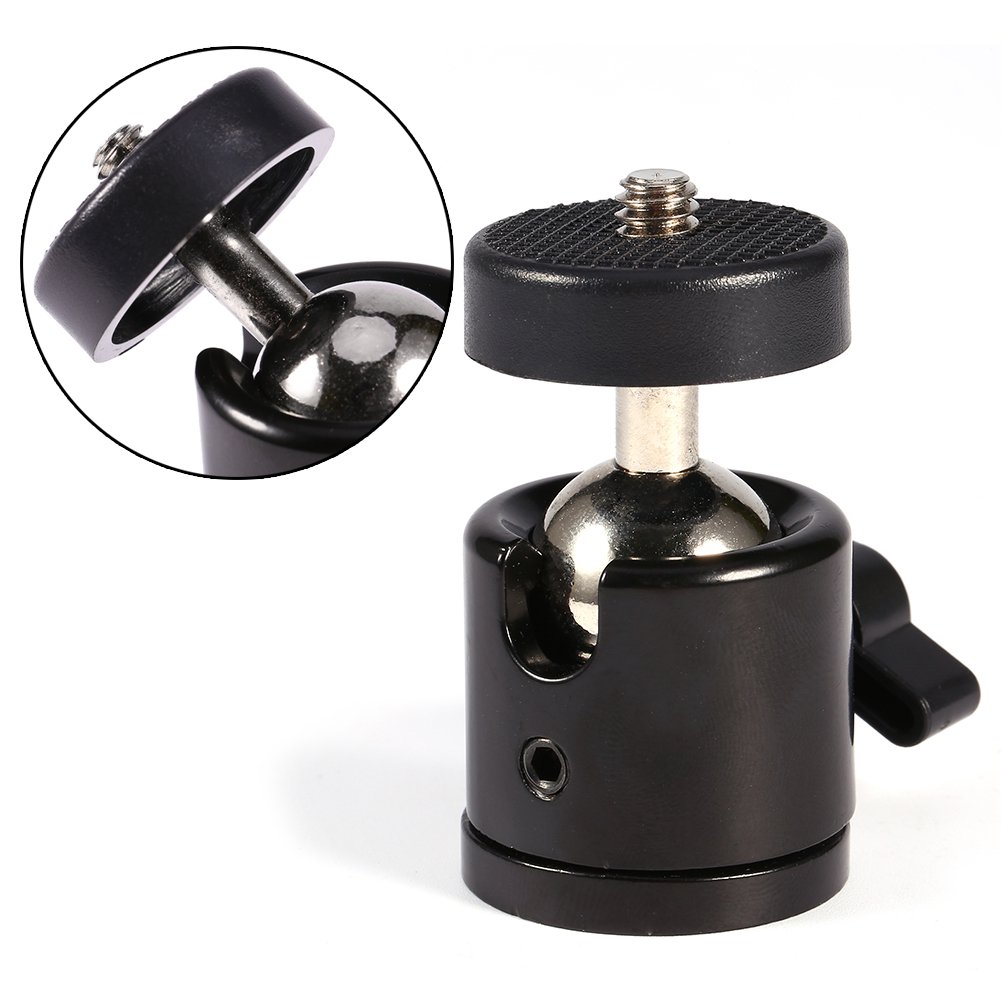 Riousery 360 Degree Swivel Rotatable 1/4 Inch Screw Aluminum Alloy Ball Head Mount with Anti-Skid Design Heavy Duty Tripod Bracket Stand for DSLR Cameras and Monopods (2.25 inches / 57 mm)