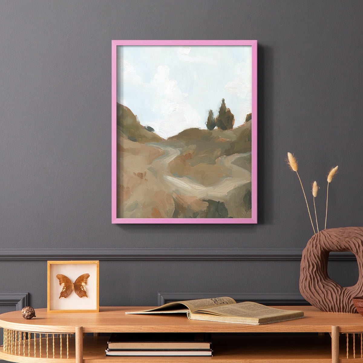 West Fork Hiking Trail III Framed Print in Pink Solid Wood 8 x 10 Framed Print
