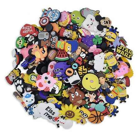 

Random Shoe Charms - 100pcs Different Shoe Accessories for Wristband Bracelet Party Gifts