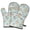 Pioneer Flower Floral, variant on Pioneer Flower Floral Print Pattern Oven Mitt 2-Pack Set, Heat Resistant Kitchen Gloves, 7.7" X 12"