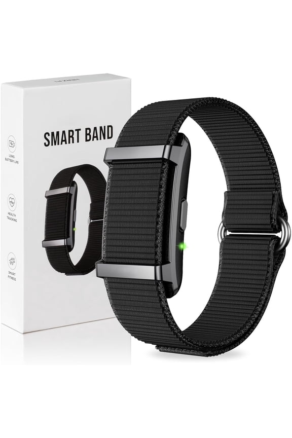 P1 Smart Band Bracelet Health Fitness Tracker For Heart Rate, Sleep, Stress, Activity & Body Temperature, 30-Day Battery, Subscription Free App, 1ATM Water Resistant