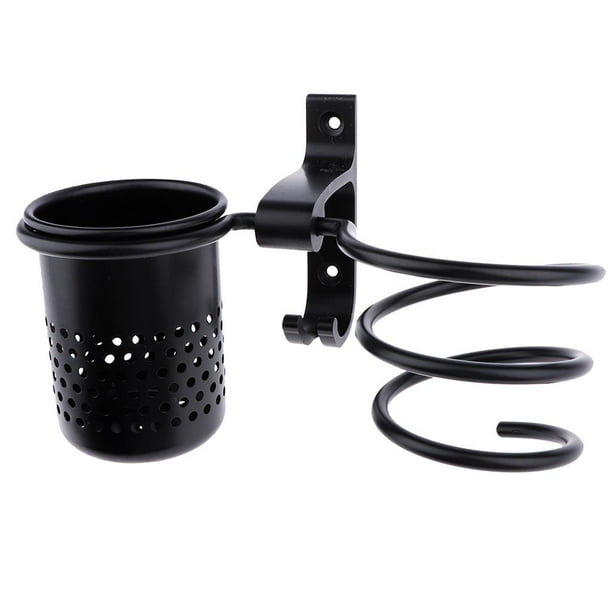 o de montaje en pared, organizador de rejilla para colgar, rejilla de almacenamient baño, soporte Negro Baoblaze Secador de pelo