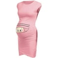 thumbnail image 4 of Femmes Imprimé Enceinte Maternité Accessoires de Maternité Mignon Bébé Moulant Décontracté Mini Robes, 4 of 6