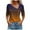 Yellow, variant on LOVZFMLL Women's Tops Ombre Fashion Casual Button Streetwear Dressy, Going Out Tops V-Neck 3/4 Sleeve Relaxed Fit Blouse Fall Outfits for Women 2025