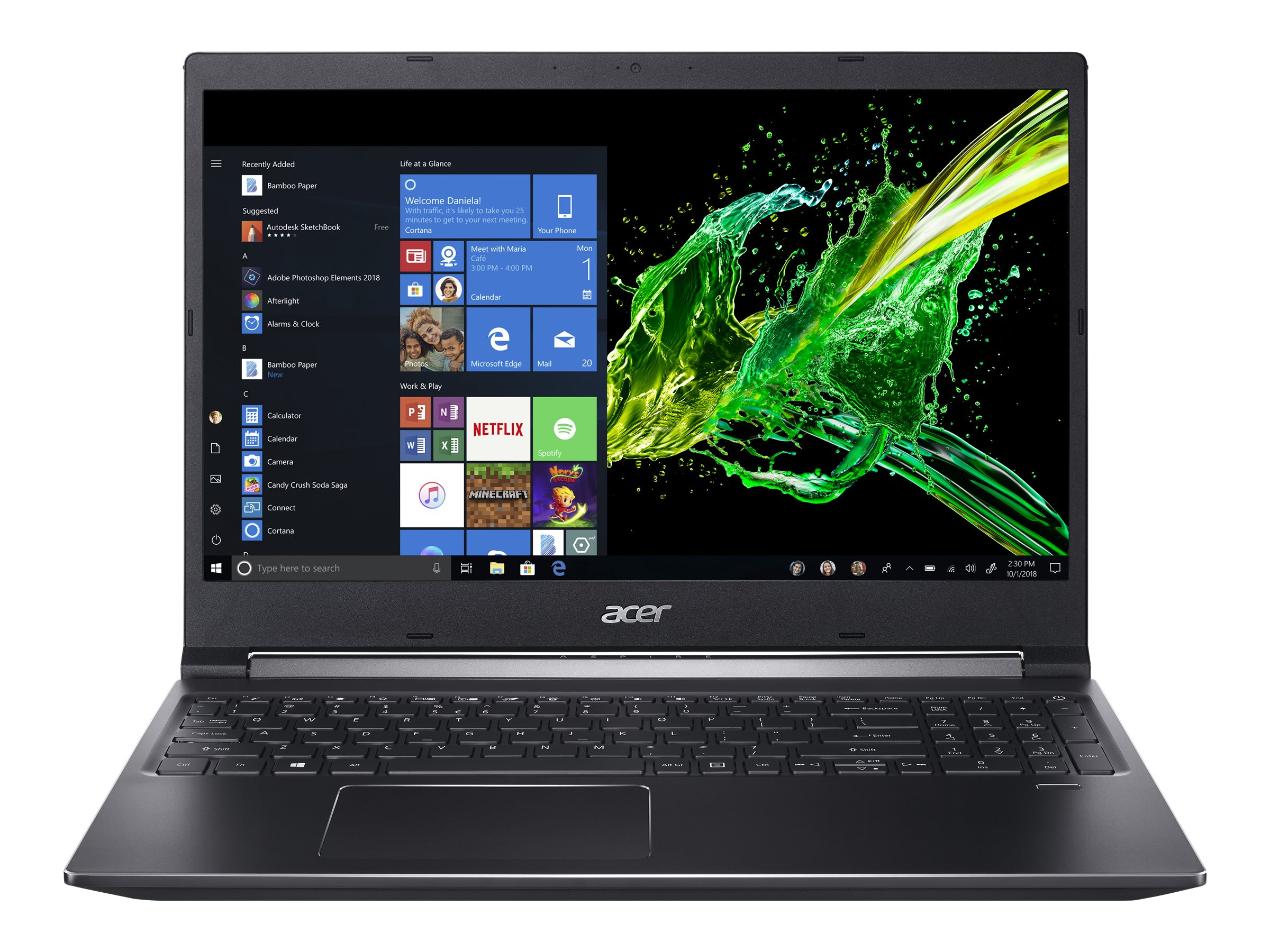 Acer Aspire 7 15.6" Full HD Laptop, Intel Core i7 i7-9750H, 512GB SSD, Windows 10 Home, A715-74G-71WS - image 2 of 8