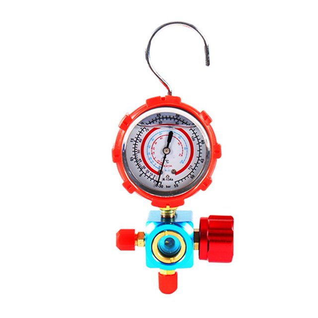 Manomètre de Manifold à Basse Pression, Outil A/C, Manomètre de Pression de Manifold, Convient pour R12 R502 R22 R410 R134A
