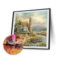 thumbnail image 2 of 5D DIY diamante pintura completo redondo taladro faro cabaña pared decoración Rhinestone Hugtrwg Para estrenar, 2 of 9