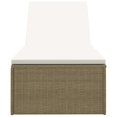thumbnail image 4 of vidaXL Sunlounger Poly Rattan Brown and Cream White, 4 of 5
