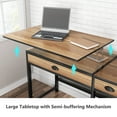 Tribesigns 47 Inch Lift Top Compuer Desk with Drawer and Storage