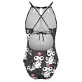 thumbnail image 5 of Kuromi And My Melody Women's One Piece Swimsuit High Neck Tummy Control Swimwear Bathing Suit, 5 of 7