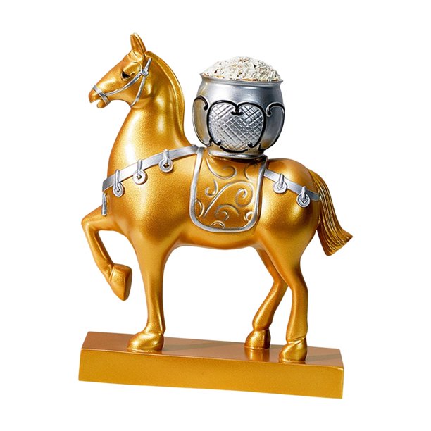 Estatua de caballo moderna, figurita de resina, adorno, escultura decorativa de Animal, artesanía para estante de escritorio, decoración de sala de , Estilo C Áurea Estilo C Macarena estatuilla de caballo