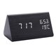 thumbnail image 1 of El despertador del higrómetro del LED llevó el higrómetro de madera del reloj digital electrónico del triángulo del reloj de madera, 1 of 5