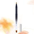 thumbnail image 3 of Retractable Lip Brush Cosmetic Tool Compact Portable Metal Shell Lip Brush Makeup Brush Flexible Lipstick Lip Gloss Applicator Brush Makeup Tools (Black Gradient), 3 of 6